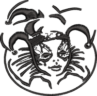 Mardi Gras Jester Outline