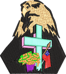 Memorial Day Eagle Cross Color