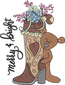 Merry and Bright Bear Boot