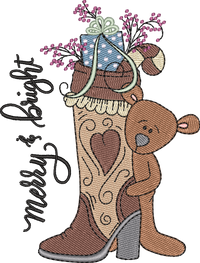 Merry and Bright Bear Boot
