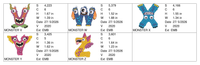 Monster Font 1 alphabet chart - page 2