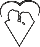 Parents Day Heart Outline