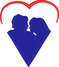 Parents Day Kissing Silhouette Heart