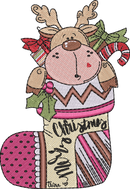 Christmas Reindeer Stocking