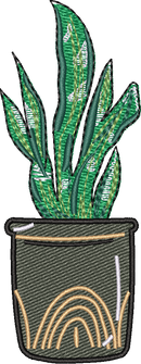 Snake Plant 2 — embroidery design preview
