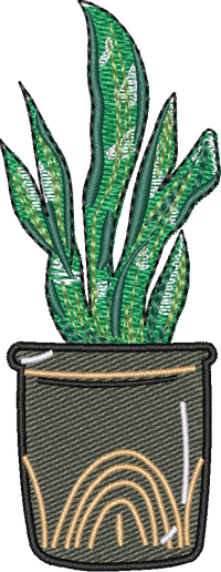 Snake Plant 2 — embroidery design preview