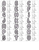 Texture Font 1 alphabet chart - page 1