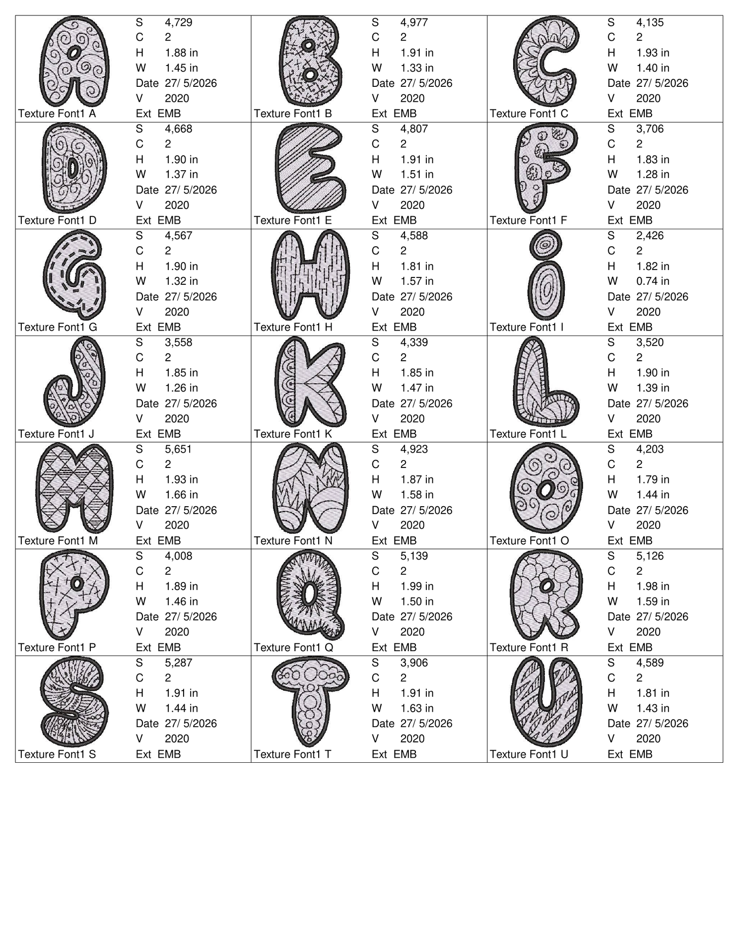 Texture Font 1