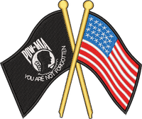 Us Pow Flags — embroidery design preview