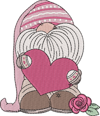 Valentinegnomerose — embroidery design preview